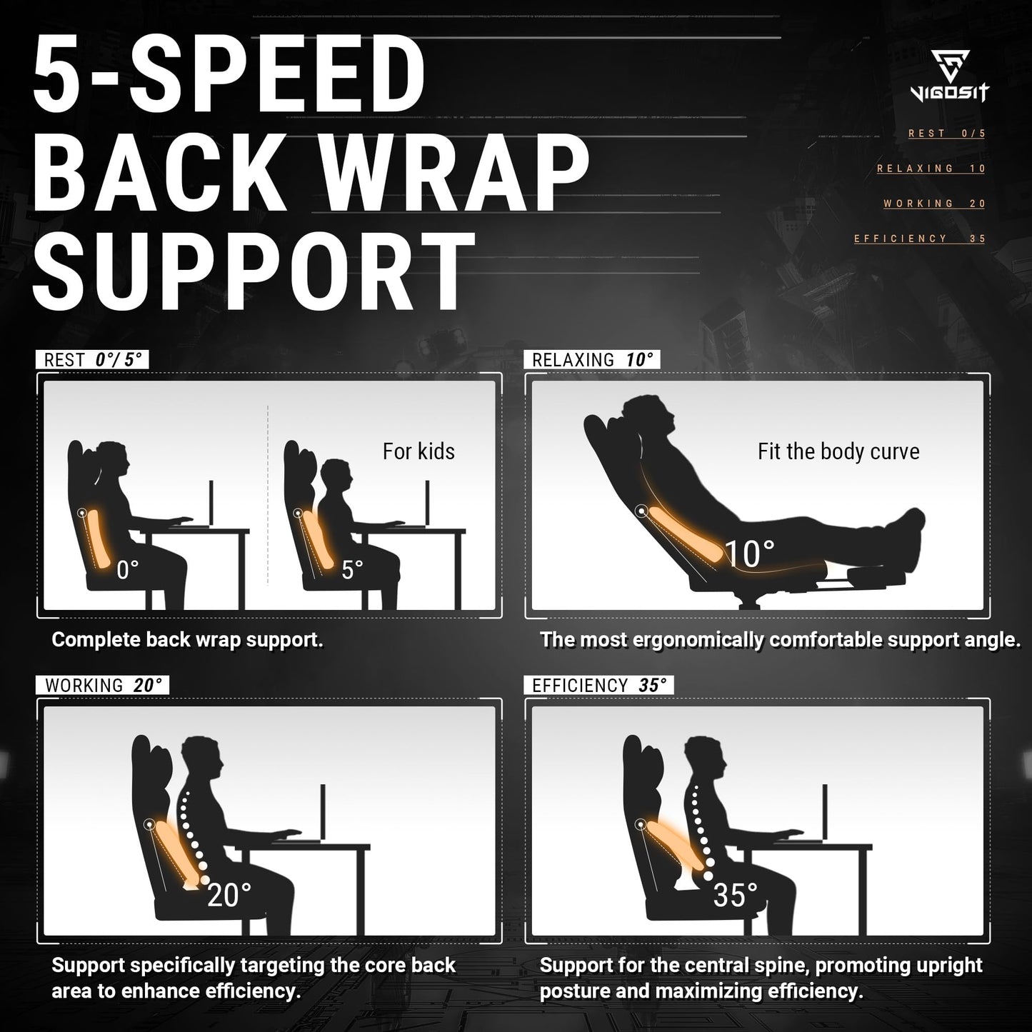 Ergonomic Gaming Chair with Footrest, 400LBS
