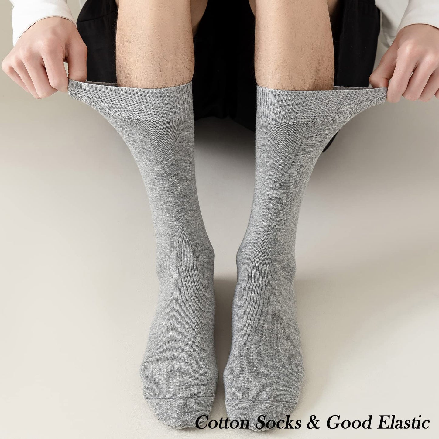 JORMATT Men's Lightweight Dress Socks, 8 Pairs