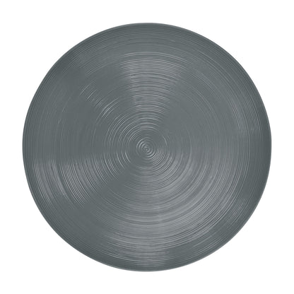 Zak Designs Melamine Dinnerware Set, 12-Piece, Service for 4, American Conventional (Grey)