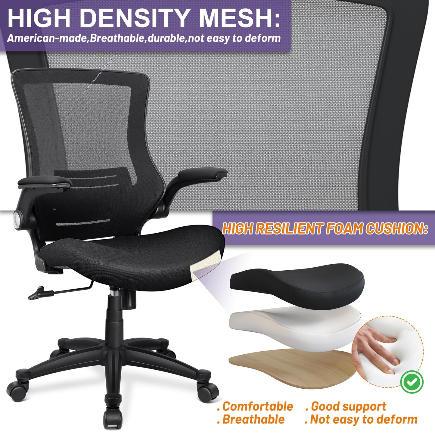 Ergonomic Adjustable Office Chair for Heavy Users