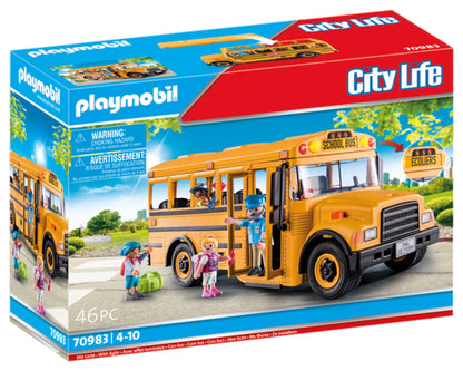 Playmobil School Bus with Accessories and 4 Figures