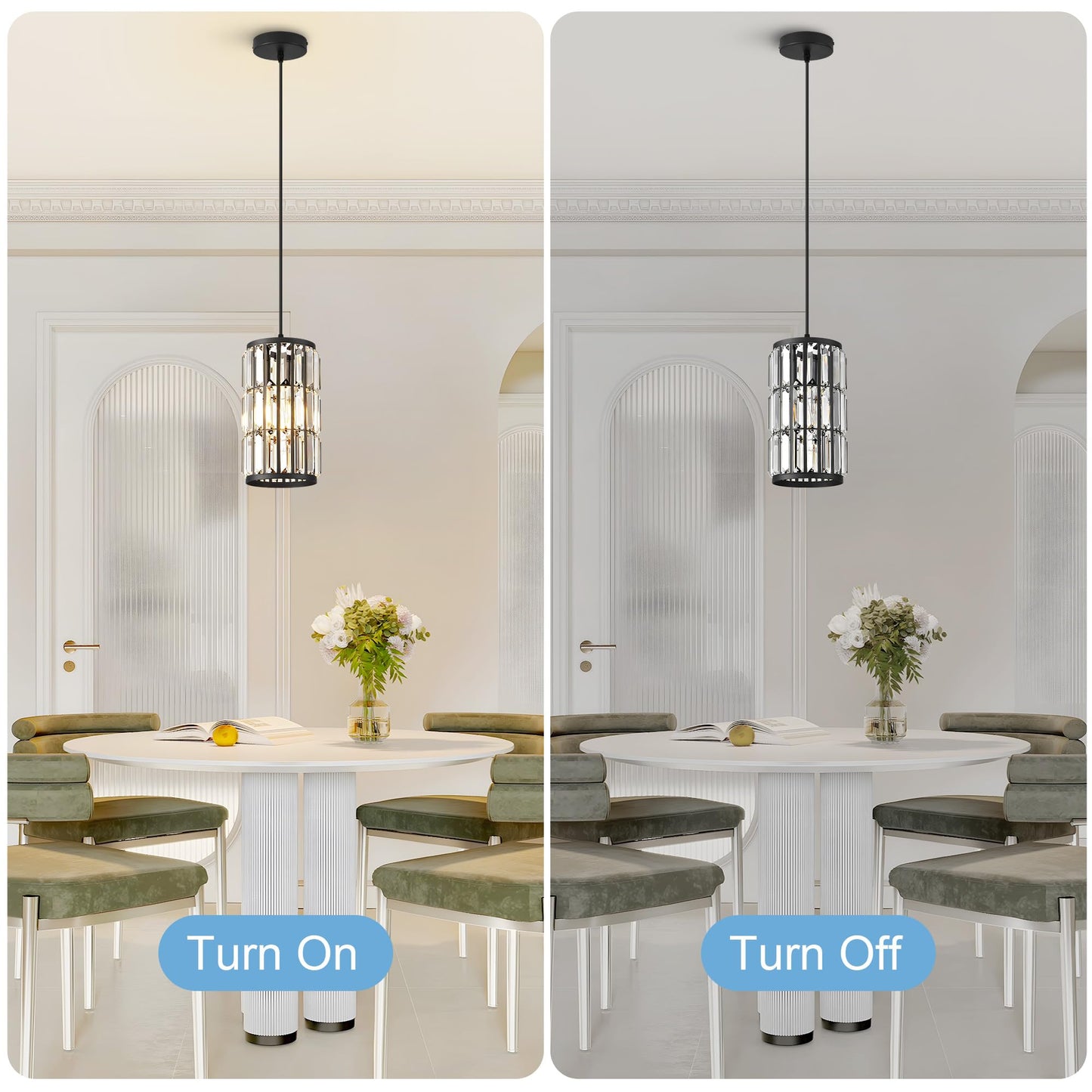 Adjustable Black Pendant Light for Home Décor