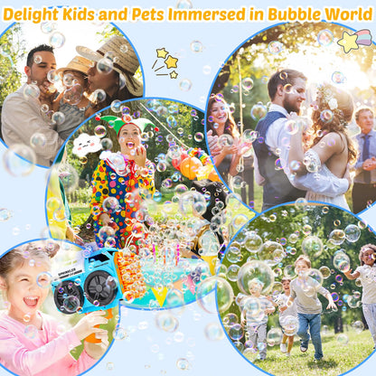 Eaglestone Bubble Machine Gun for Kids, 139 Hole Automatic Bubbles Wand, Blower, Maker for Toddlers- Outdoor Bubble Toys for Boys & Girls - Easter,Wedding, Party Gifts for Ages 3 4 5 6 7 8