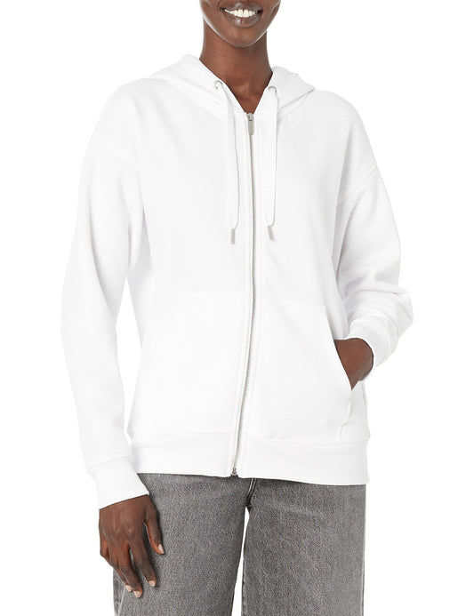 Calvin Klein Performance Women's Eco Fleece Hoodie, White, Small