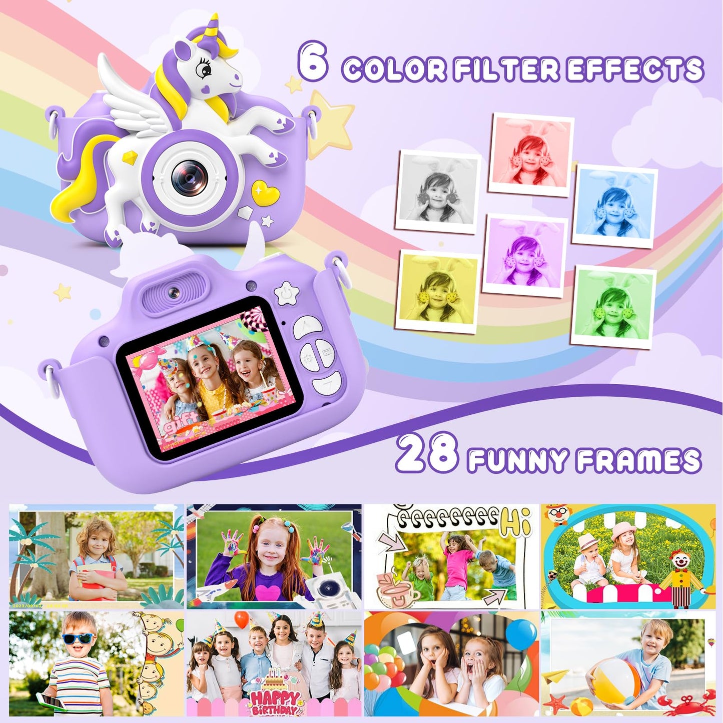 Kids Digital Camera 1080P HD for Ages 3-12