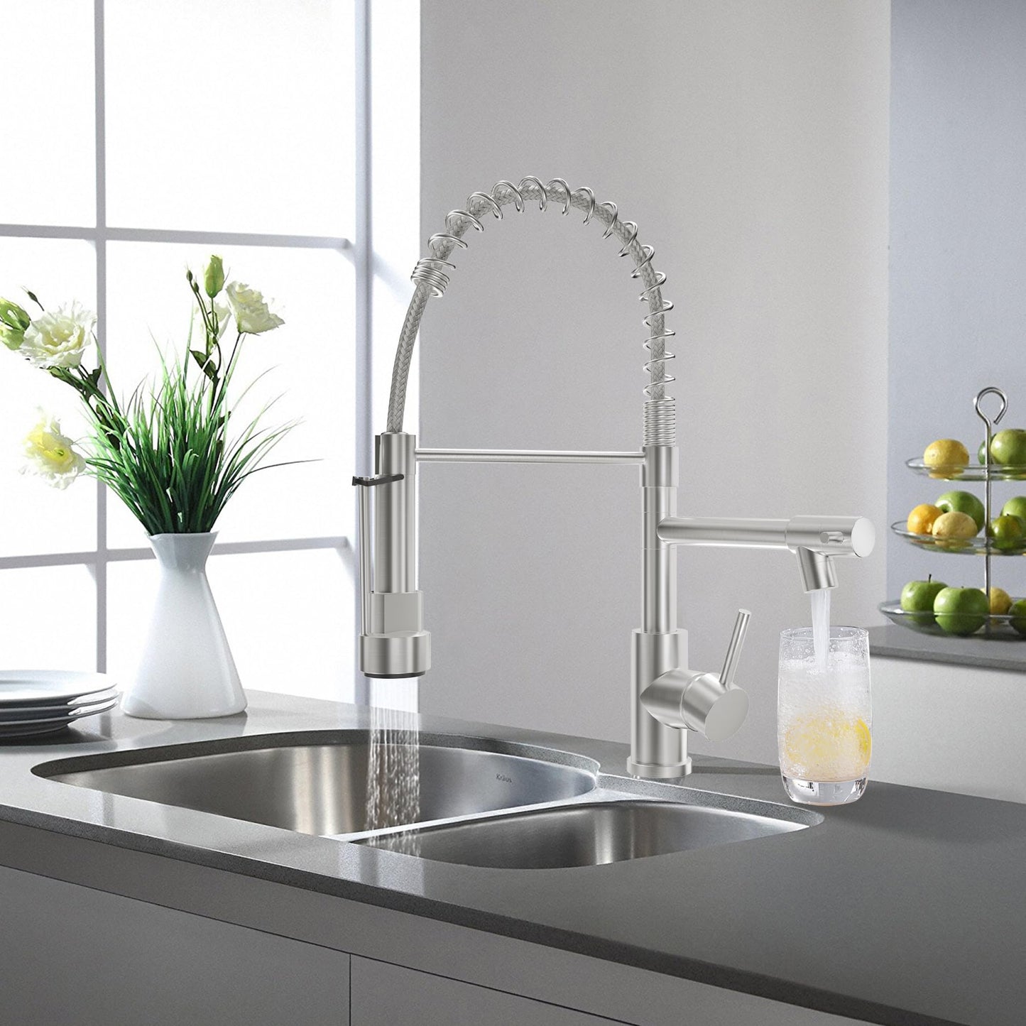 CABONG Pull Down Kitchen Faucet with Sprayer