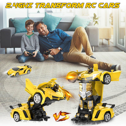 Transforming RC Car Robot Toy for Kids