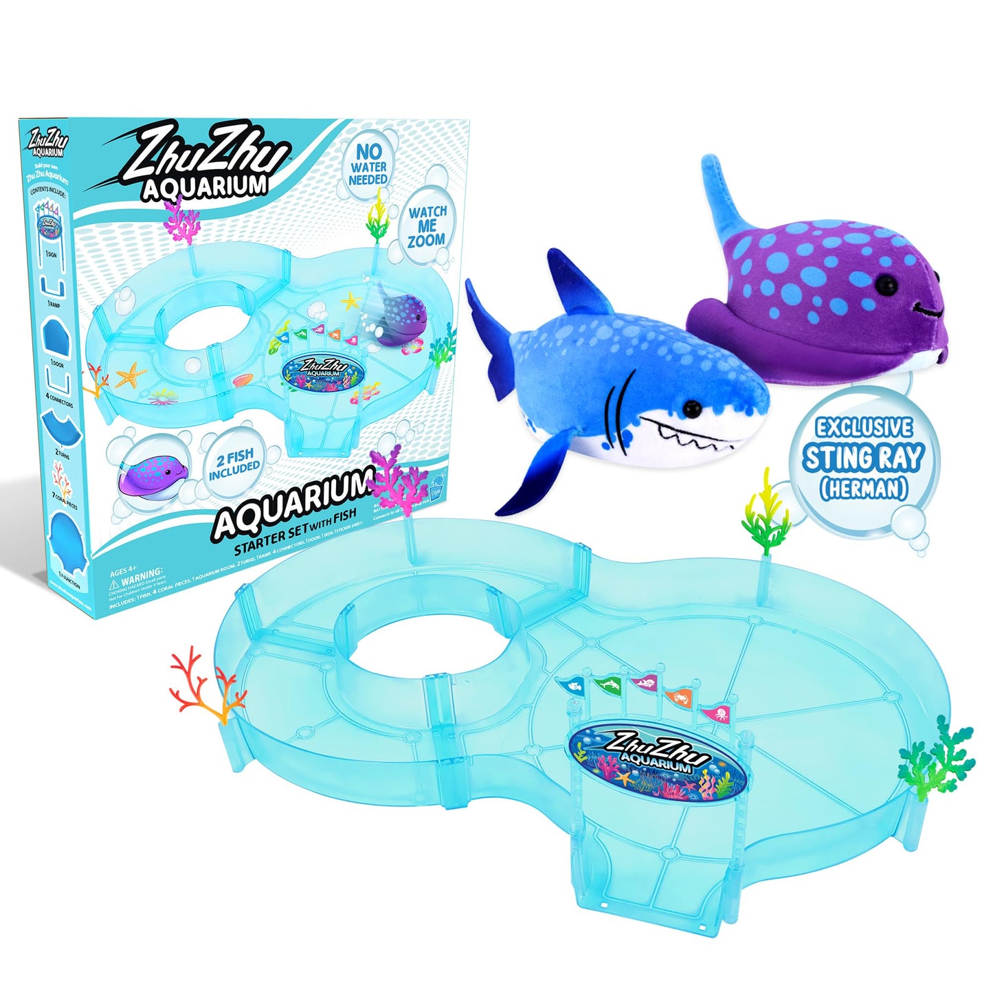 Aquarium Starter Set with 2 Fish