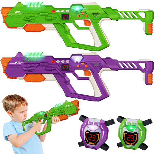 Laser Tag Guns Set with Vests for Kids