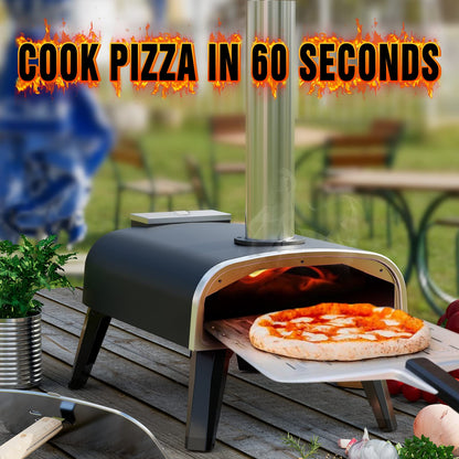 Outdoor 12" Wood Fired Pizza Oven Portable