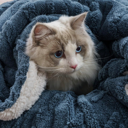 EVERGRACE Cozy Reversible Sherpa Fleece Throw Blanket