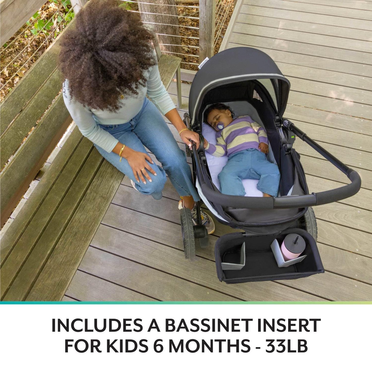 Evenflo All-Terrain Stroller Wagon with Bassinet