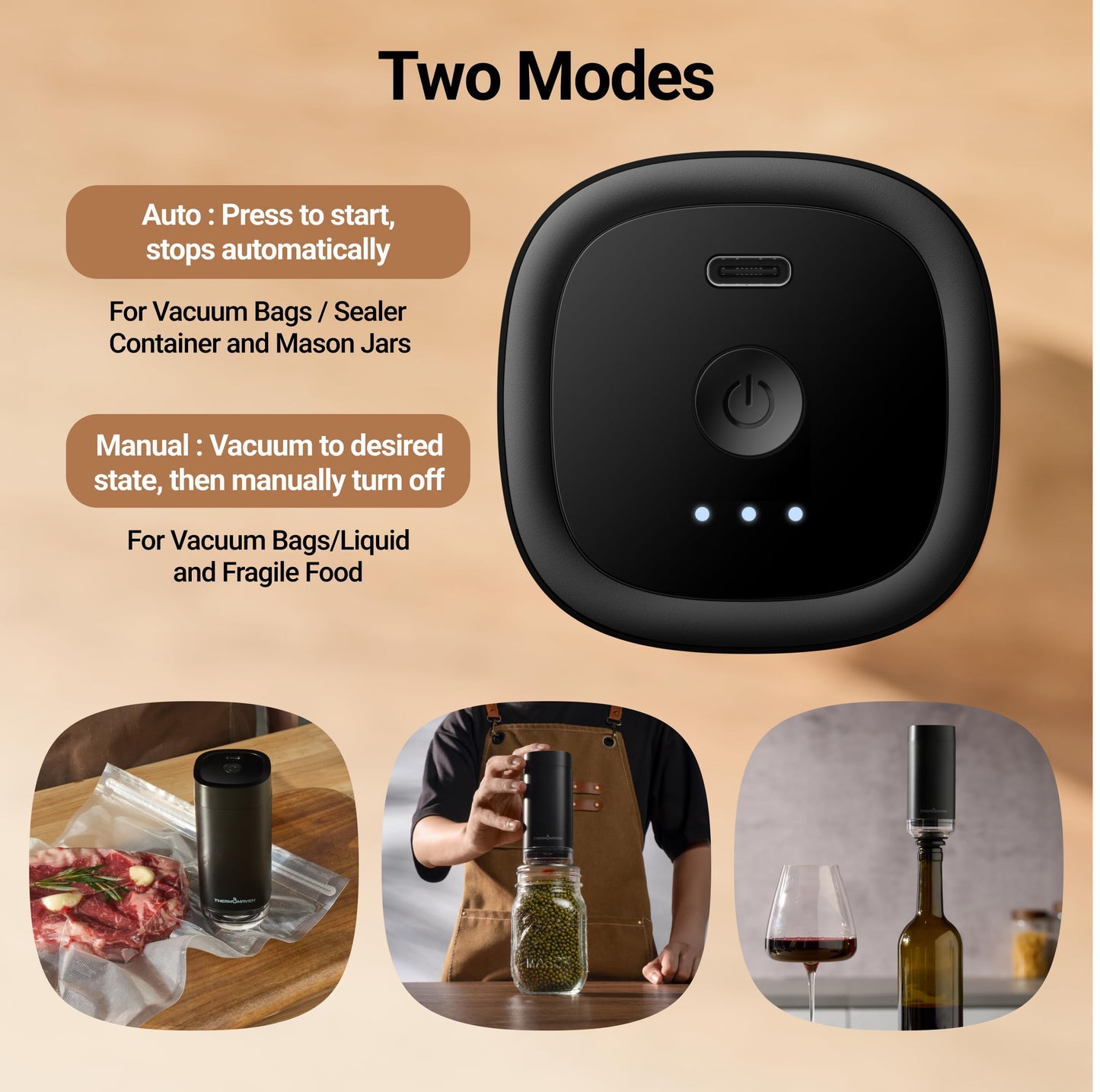 Vacuum Sealer Kit with Reusable Lids