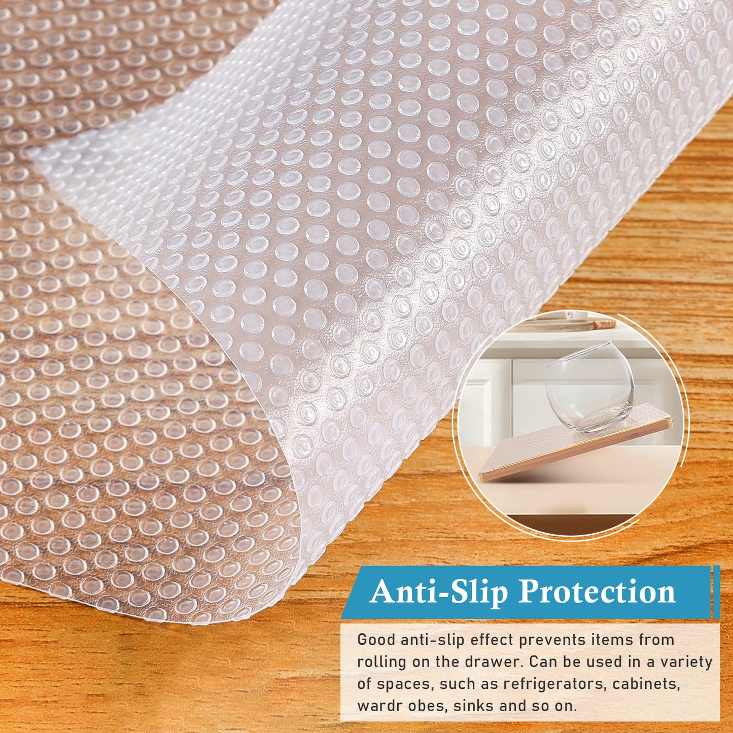 Waterproof Anti-Slip Drawer Liner Mats 17.6" x 94"