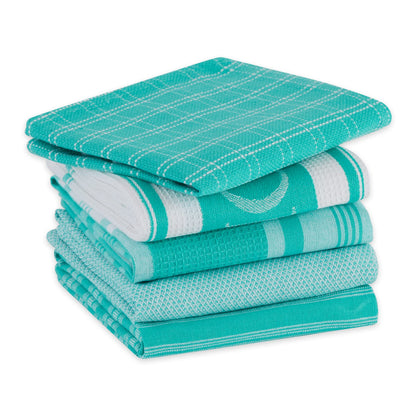 DII 5-Piece Teal Kitchen Dish Set
