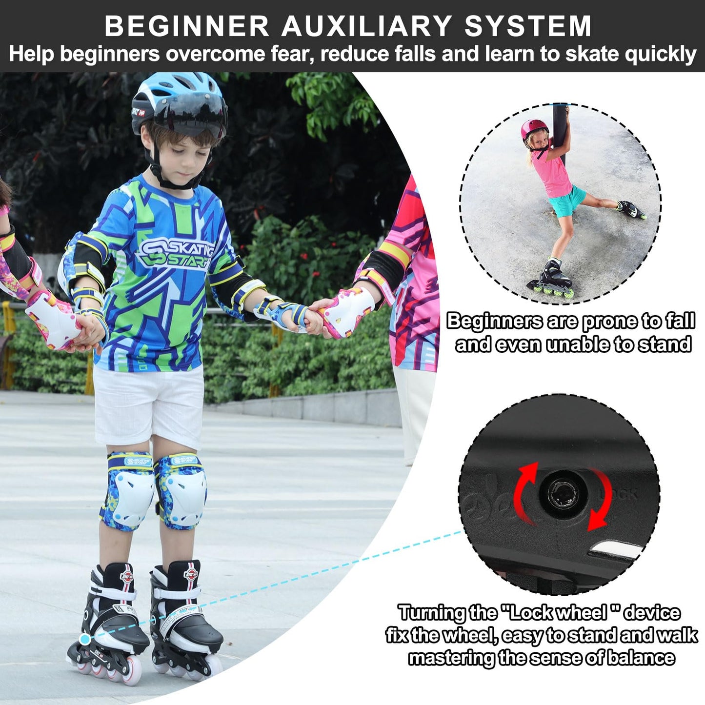 Kids Inline Skates for Girls Roller Blades Boys, Adjustable Inline Skates Kids Roller Blades with Light up Skate Wheels Fun Illuminating Beginner Skating Shoes