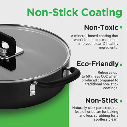 UPDATE: DEAD! NutriChef Kitchenware Cookware, Non-Stick Pans and Pots with foldable Knob, Space Saving, Stackable, Nylon Tools, Induction Base, Black (17-Piece Set), One Size