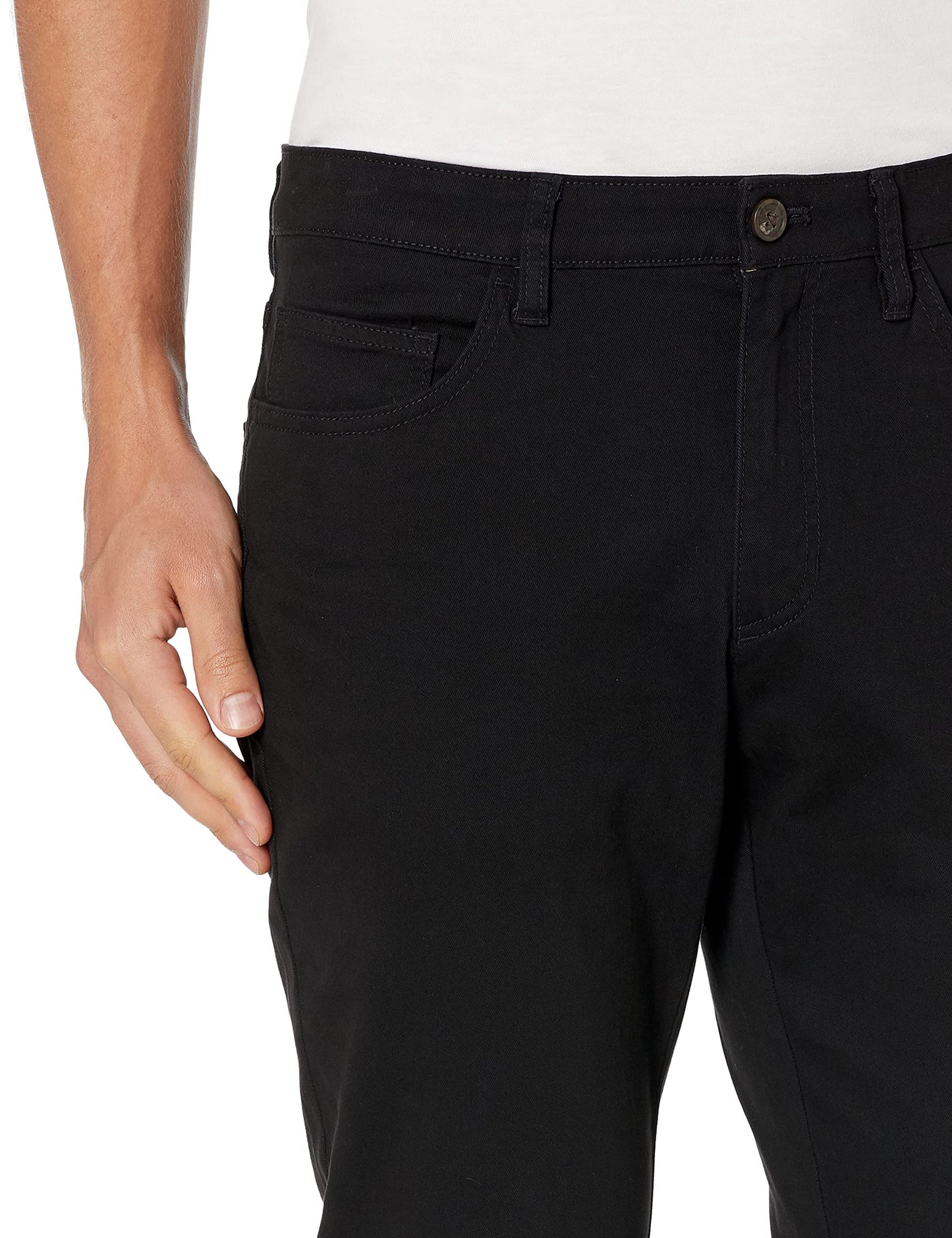 Amazon Essentials Men's Skinny-Fit 5-Pocket Comfort Stretch Chino Pant (Previously Goodthreads), Black, 29W x 29L