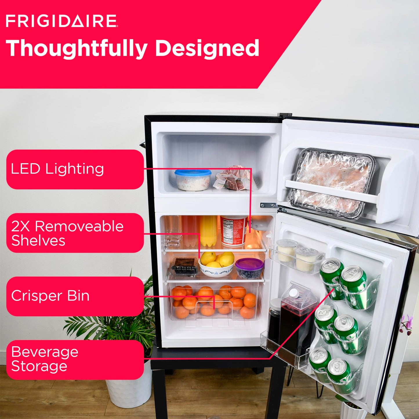 Frigidaire Retro Mini Fridge with Freezer