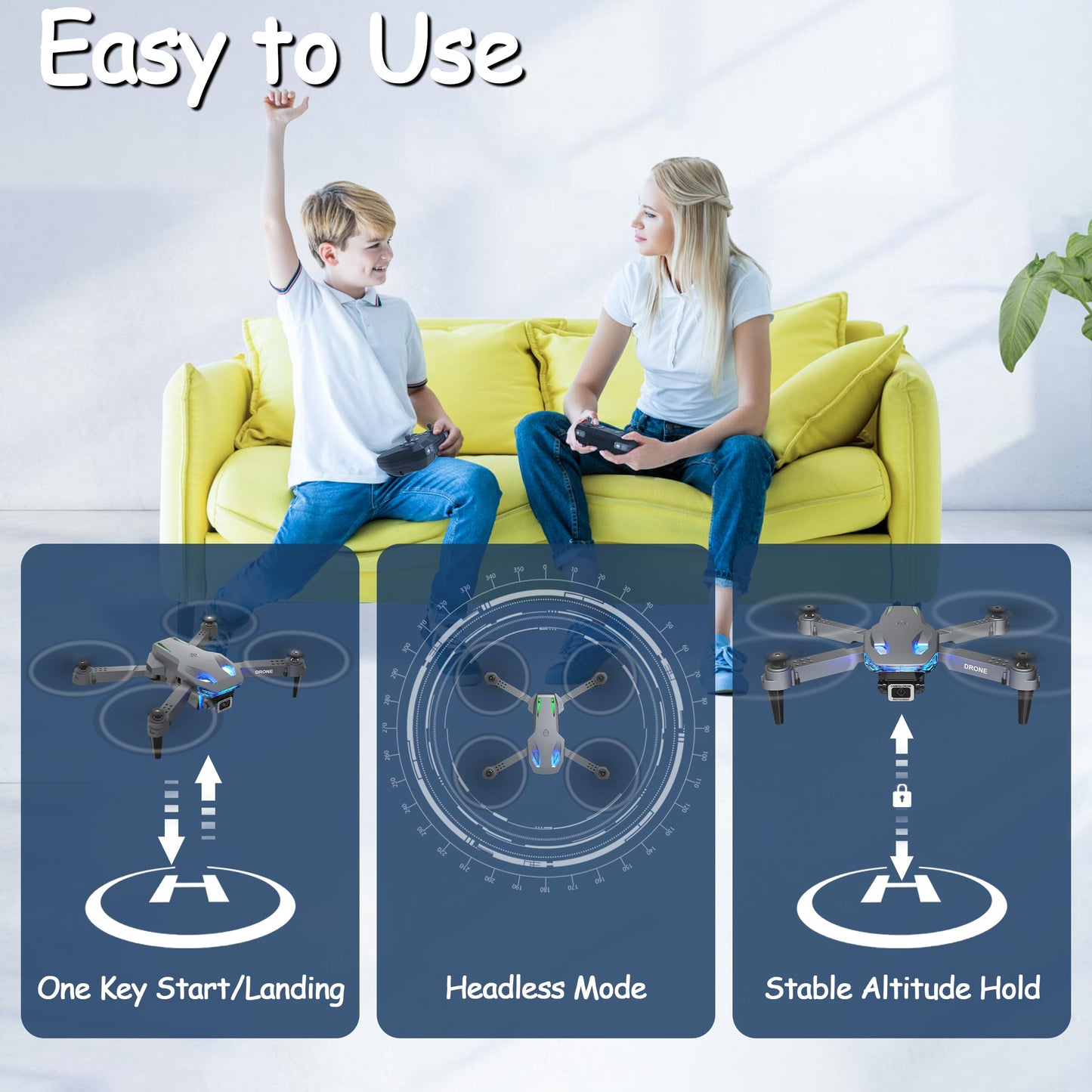 Mini Drone 1080P HD with Gesture Control