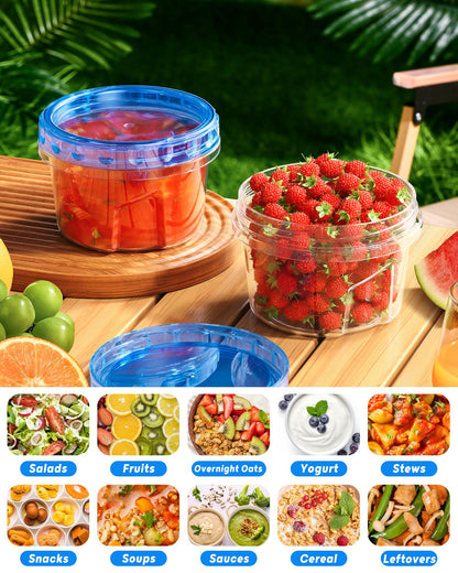 6 Pack BiuLeon Freezer Storage Containers with Lids