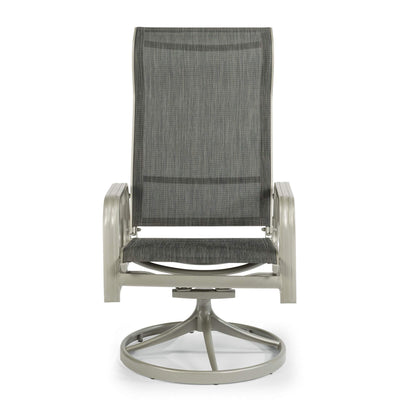 Homestyles Gray Outdoor Swivel Rocking Chair