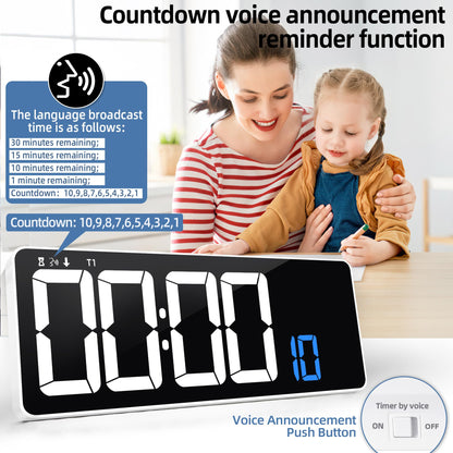 Digital Wall Clock with Remote & Night Light