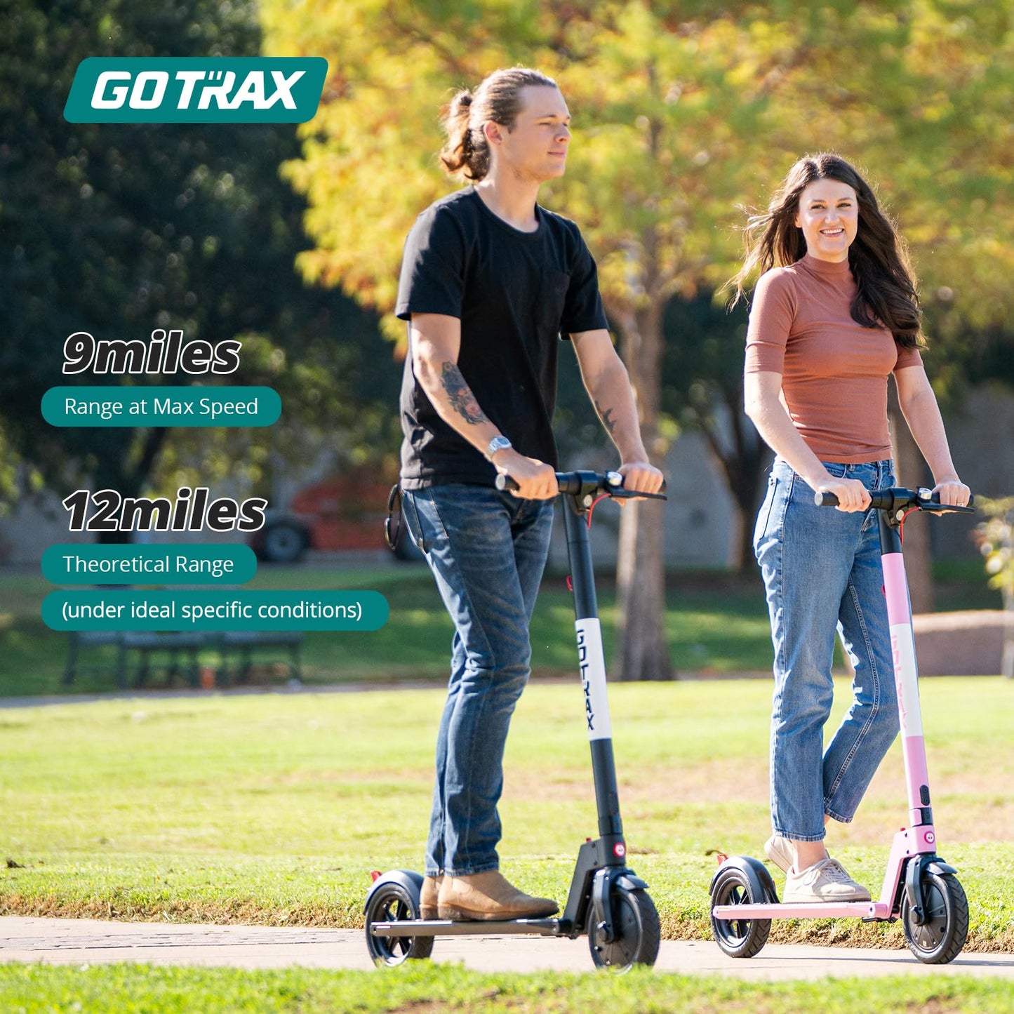 Gotrax GXL V2 Electric Scooter, 8.5" Solid Tire, Max 9 Mile and 15.5Mph Speed Power by 250W Motor, Lightweight 25.95lb and Cruise Control, Aluminum Alloy Frame Foldable Escooter for 13+ Teens Adults