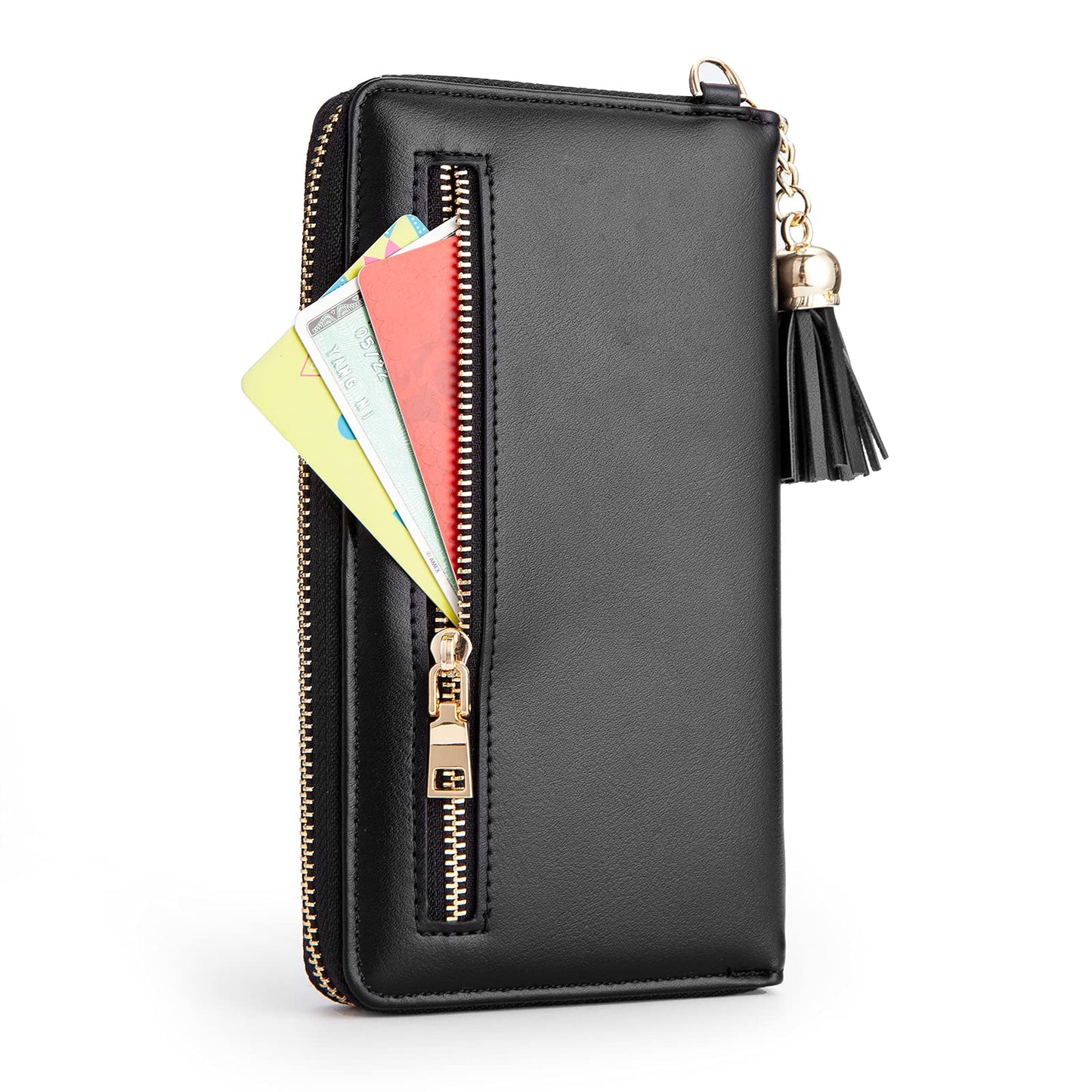 Womens Leather Crossbody Bag with Tassels