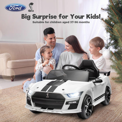 FUNTOK 12V Ford Mustang Ride On Car for Kids