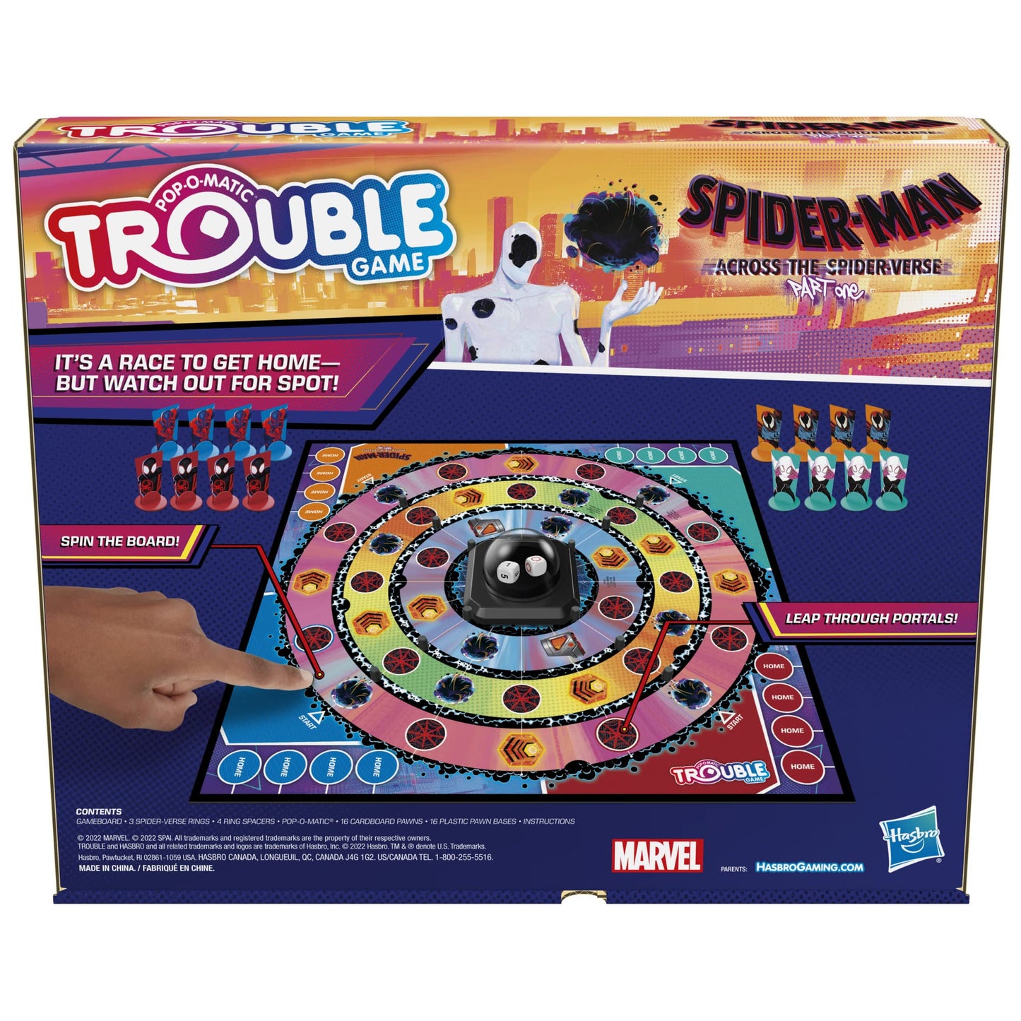 Hasbro Gaming Trouble: Spider-Verse Edition Board Game