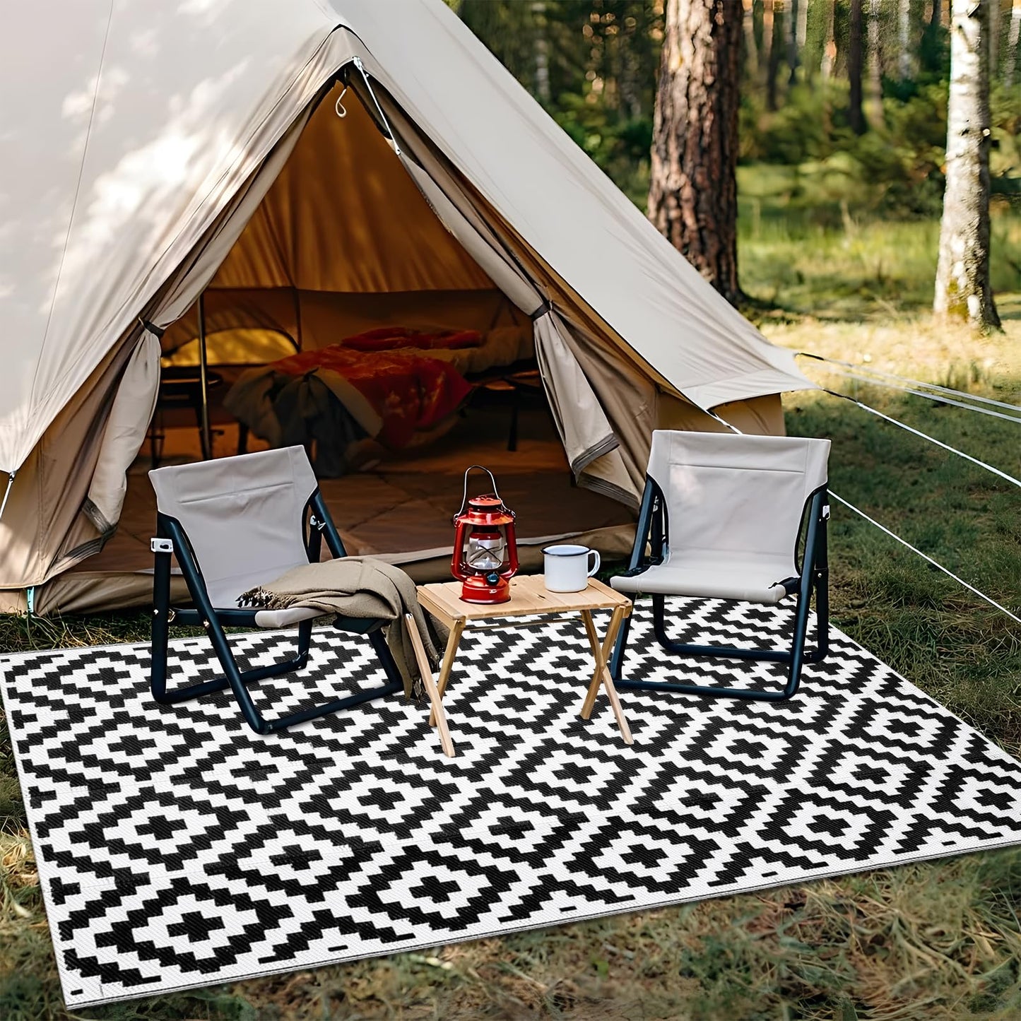Waterproof Outdoor Rug 5x8 ft by OLANLY