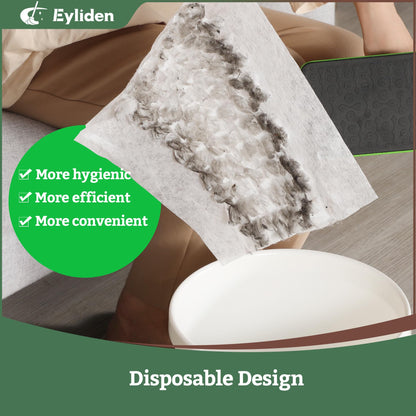 Eyliden Sweeper Mop - Lock Tight Design No Lost Pads - 36 Disposable Dry & Wet Cloths, Dust Mop Starter Kit for Pet Hair, Hardwood Floors, 360 Swivel, Universal Refills, Efficient Floor Cleaning