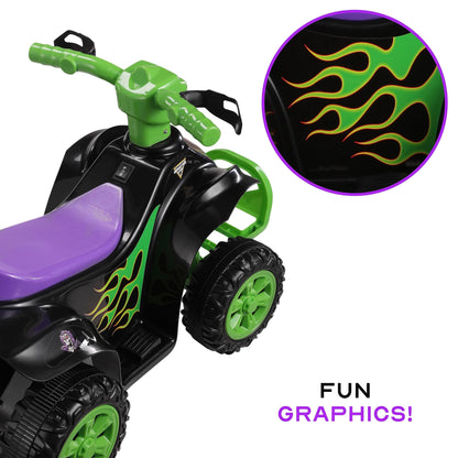 Monster Jam 6V ATV Quad for Kids - Powerful and Safe Ride-On Toy with Rechargeable Battery - Forward and Reverse Driving - Max Weight Capacity of 55 LBS - Ages 2-3 Years