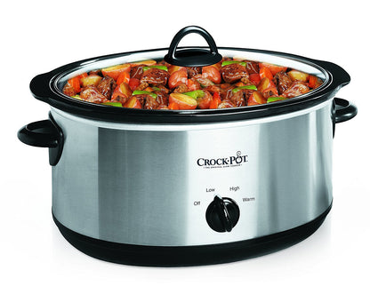 Crock-Pot 7 Quart Manual Slow Cooker - Stainless Steel