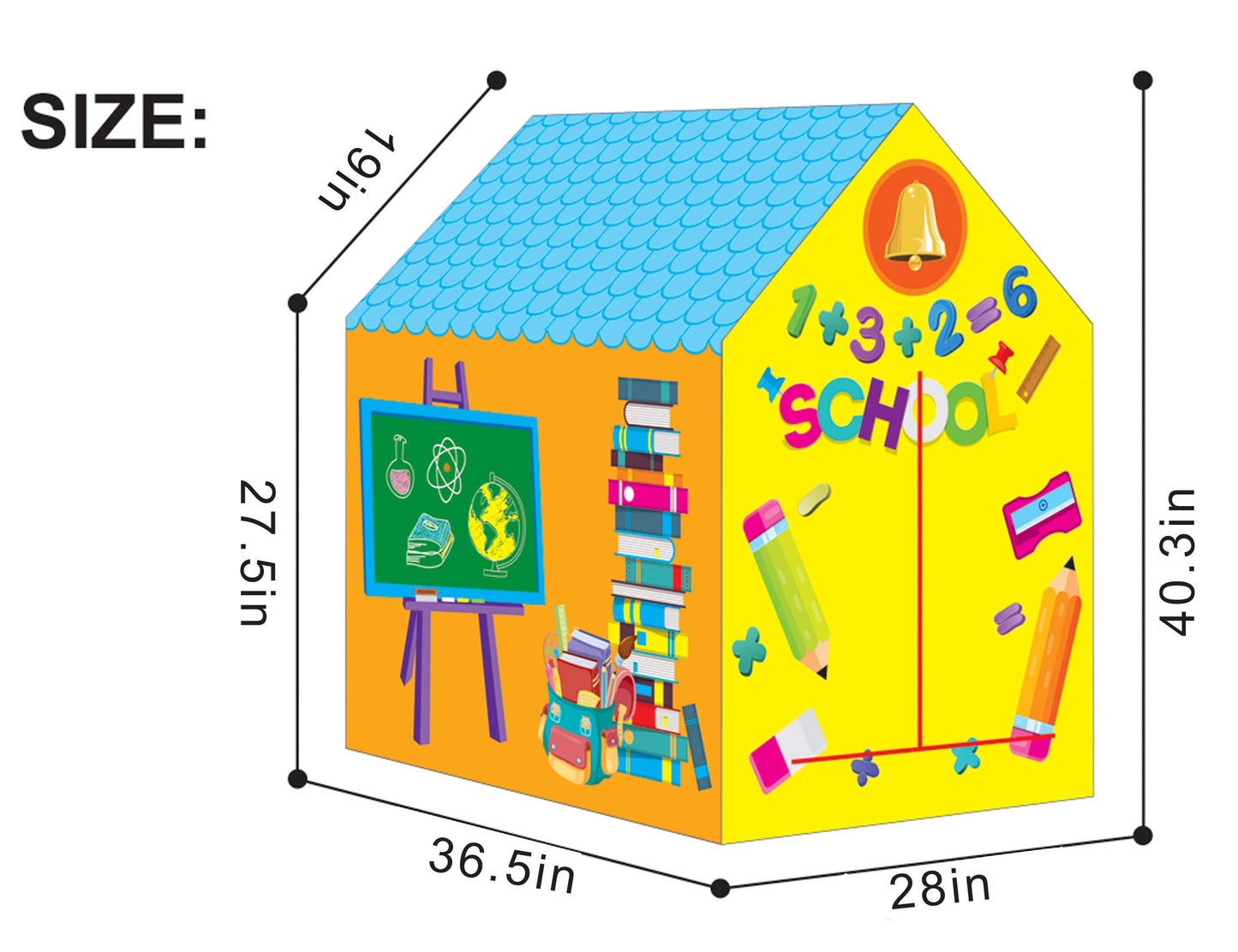 Kiddie Play School Playhouse Kids Play Tent for Boys & Girls Indoor Outdoor Toy