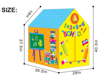 Kiddie Play School Playhouse Kids Play Tent for Boys & Girls Indoor Outdoor Toy