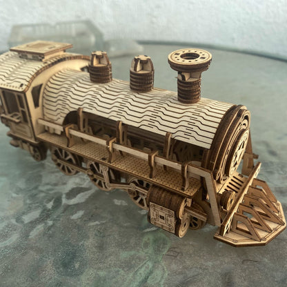 DIY 3D Wooden Train Puzzle Model Kit