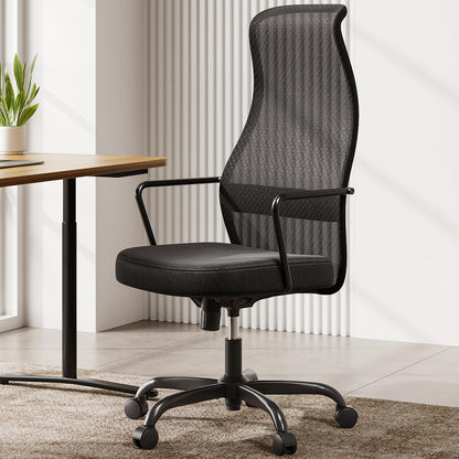 SIHOO M101C Ergonomic Office Chair-High Back Mesh Office Chair, Big and Tall Office Chair Lumbar Support, Comfortable Large Seat Cushion, Computer Desk Chair for Home Office, Black