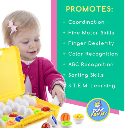 26 Pc Montessori Alphabet Matching Eggs Educational Toy