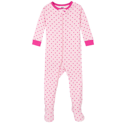 Gerber Baby Girls' 4-Pack Footed Pajamas