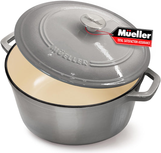 Mueller 6 Quart Enameled Cast Iron Dutch Oven