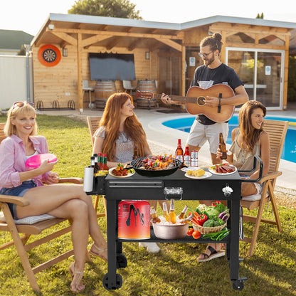 Portable Foldable Outdoor Grill Cart for Camping