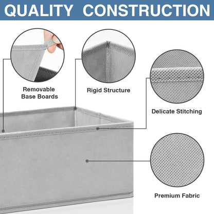 12 Pack Foldable Drawer Organizer Bins