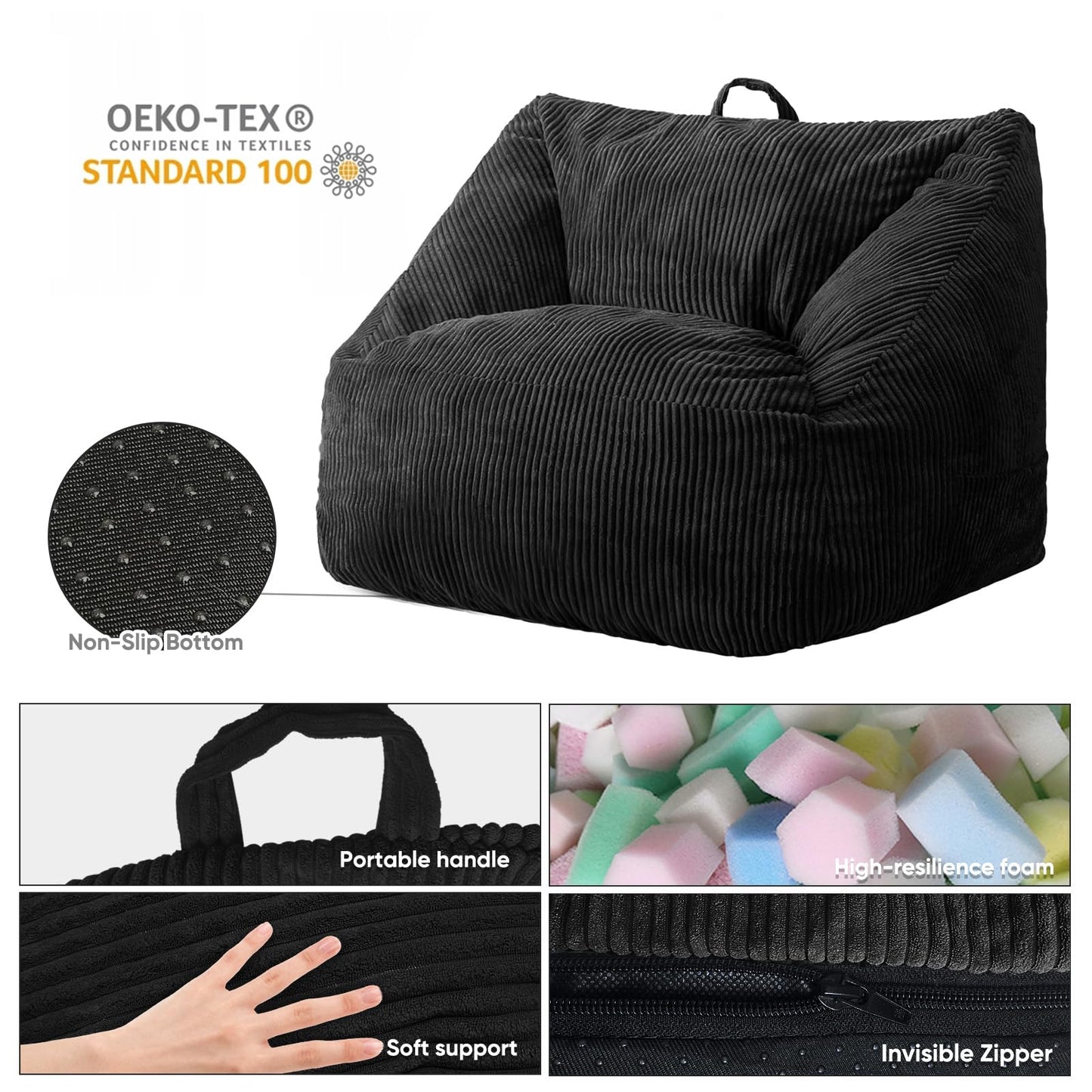 Giant Bean Bag Chair with Memory Foam