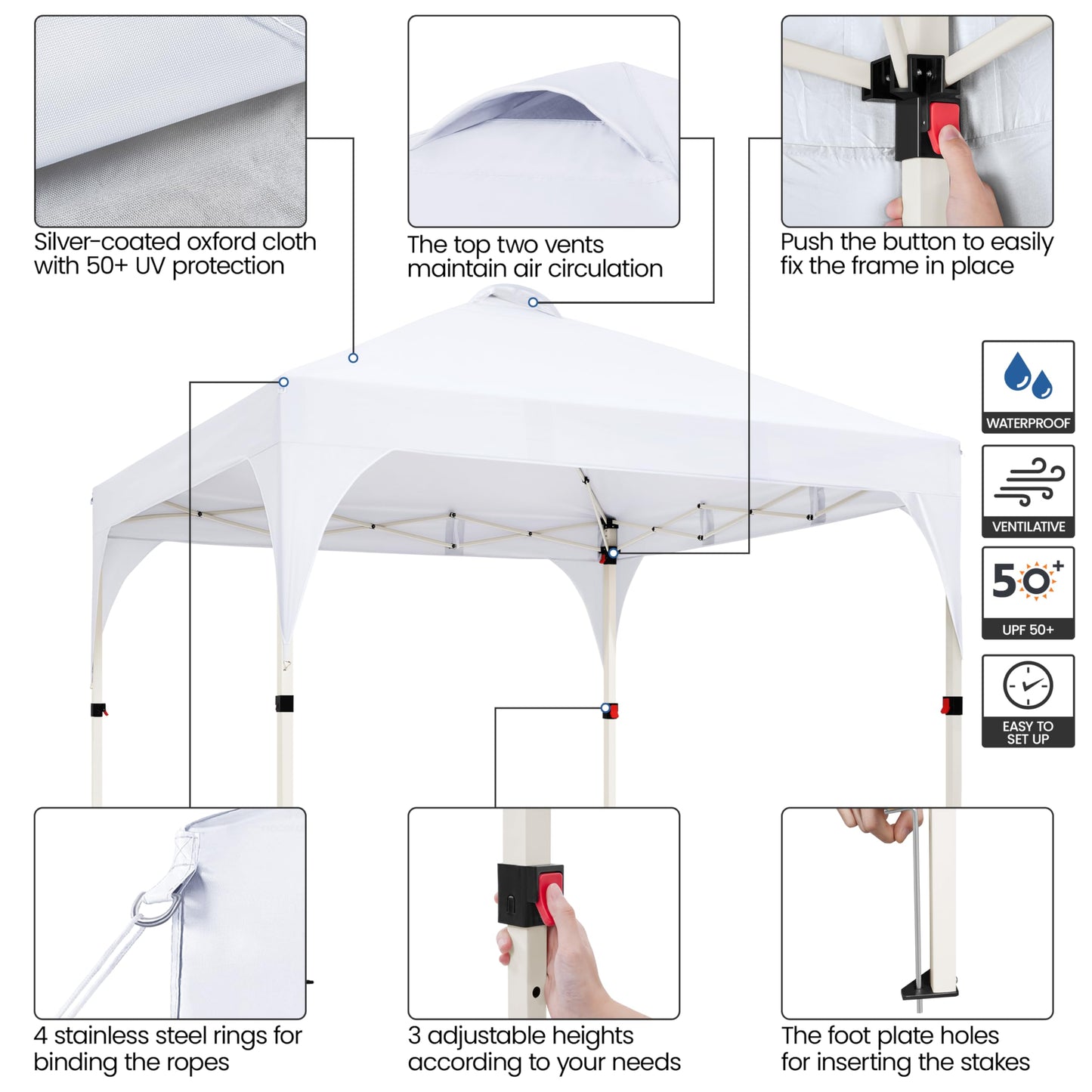 10x10 Pop Up Canopy Tent by Yaheetech