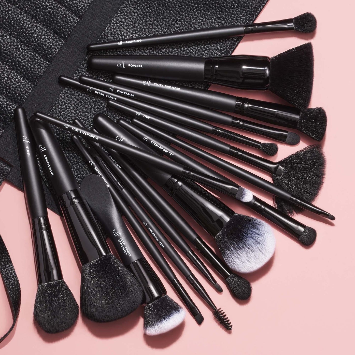 17-Piece e.l.f. Makeup Brush Set with Travel Roll