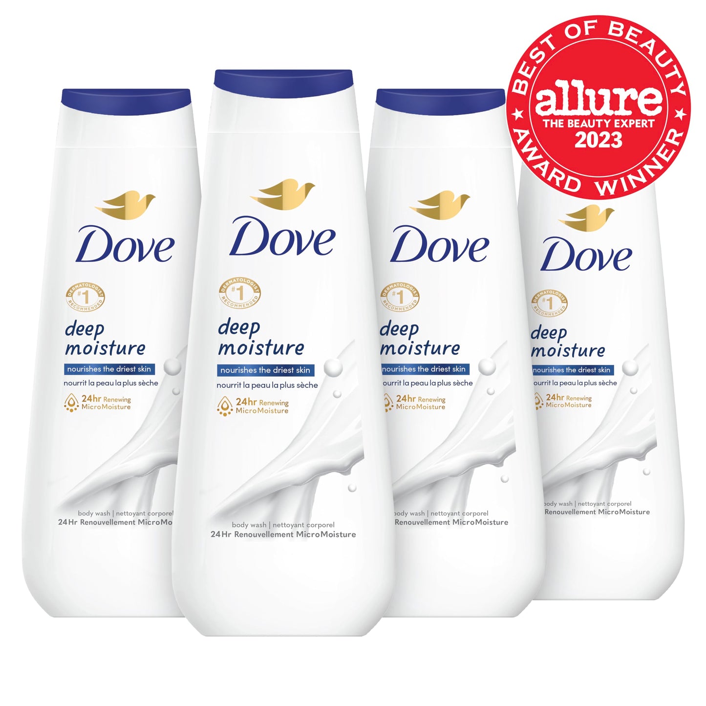 Dove Deep Moisture Body Wash 4 Count 20 oz