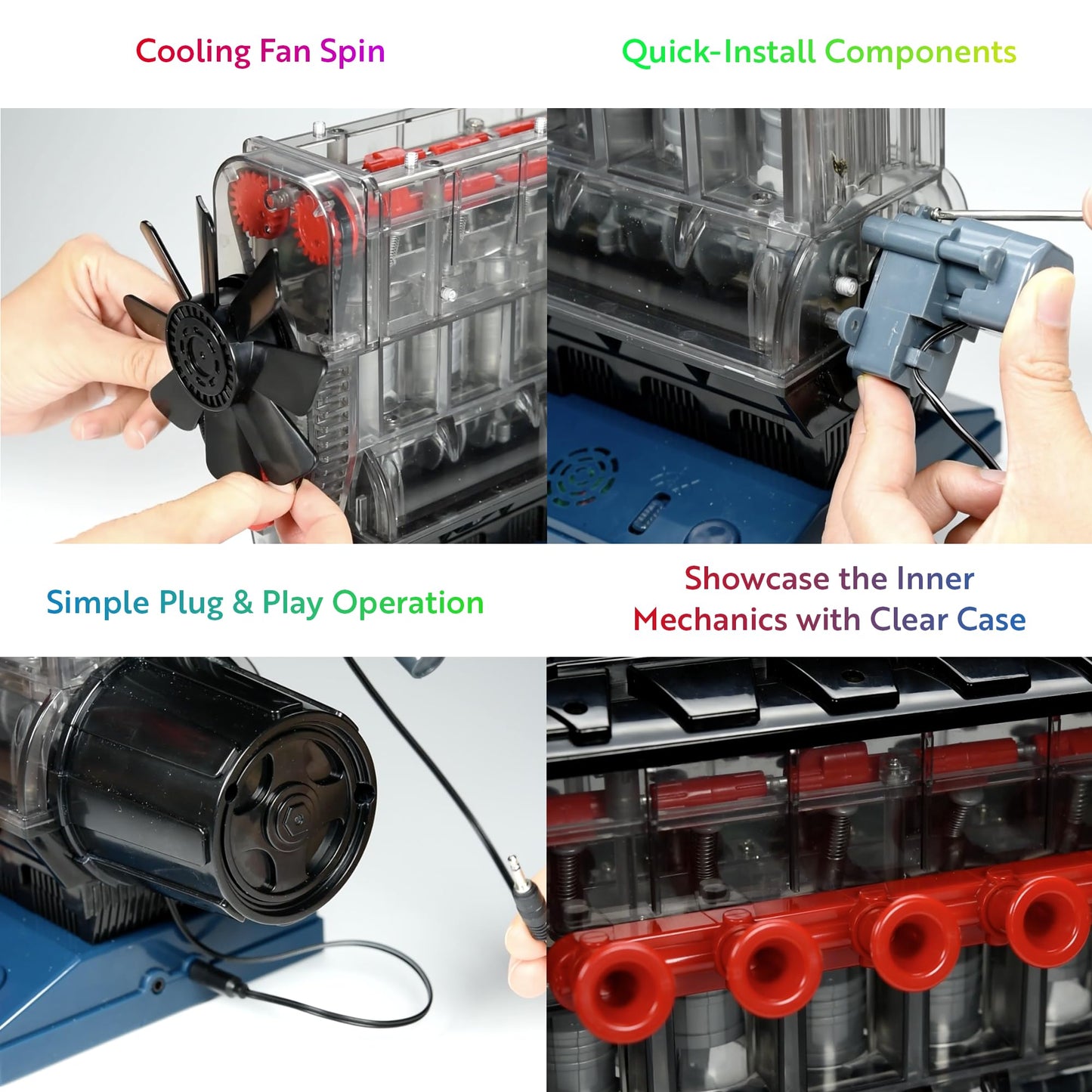 Playz STEM Inline 6 Engine Model Kit