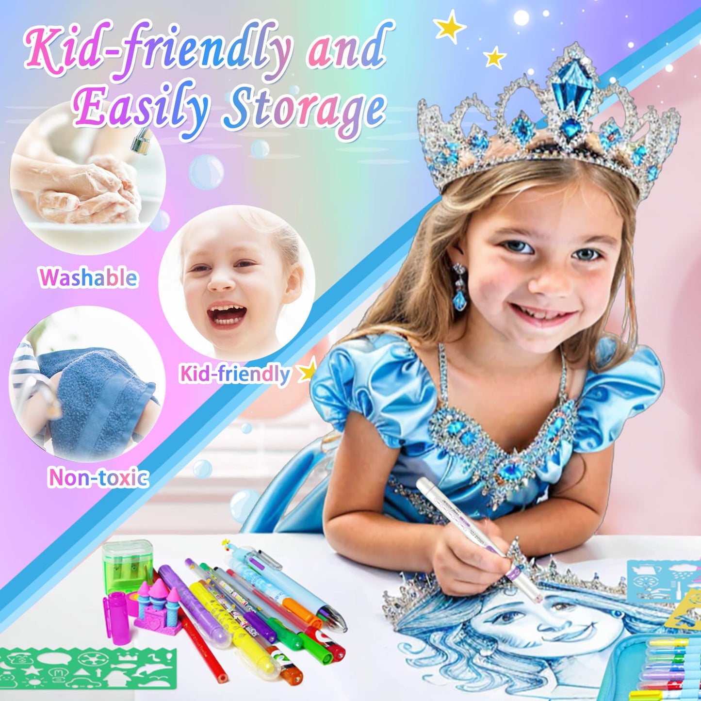 Washable Fruit Scented Markers Set for Kids